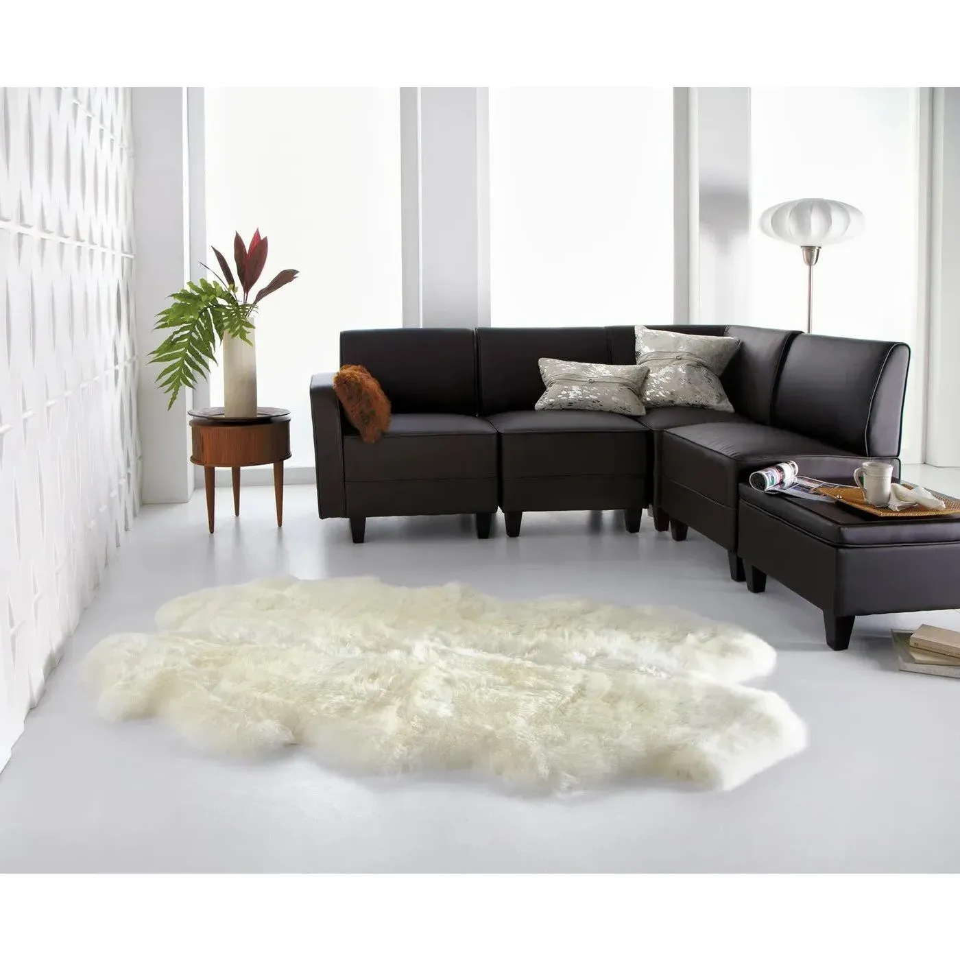 Veruca 4 Pelt Sheepskin Rug - Ivory