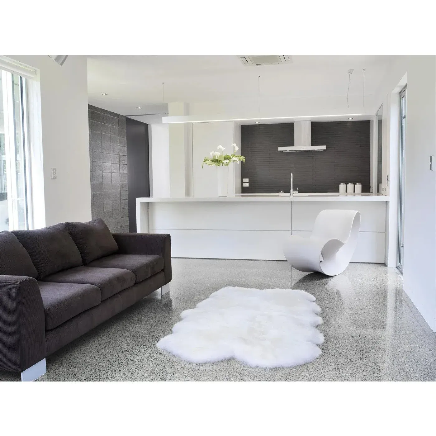 Veruca 4 Pelt Sheepskin Rug - Ivory