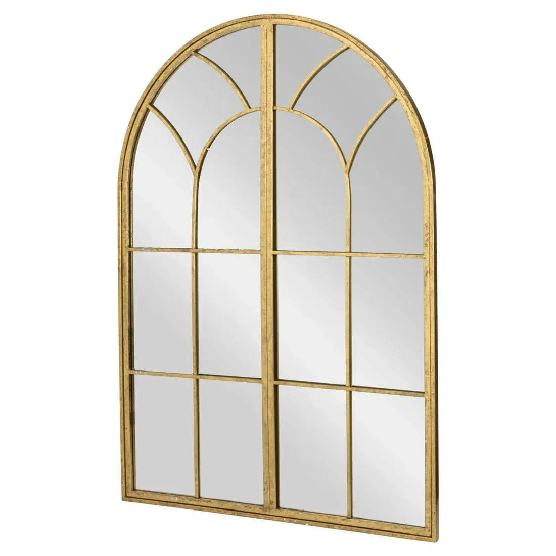 Vesper Arched Wall Mirror - Gold, Iron