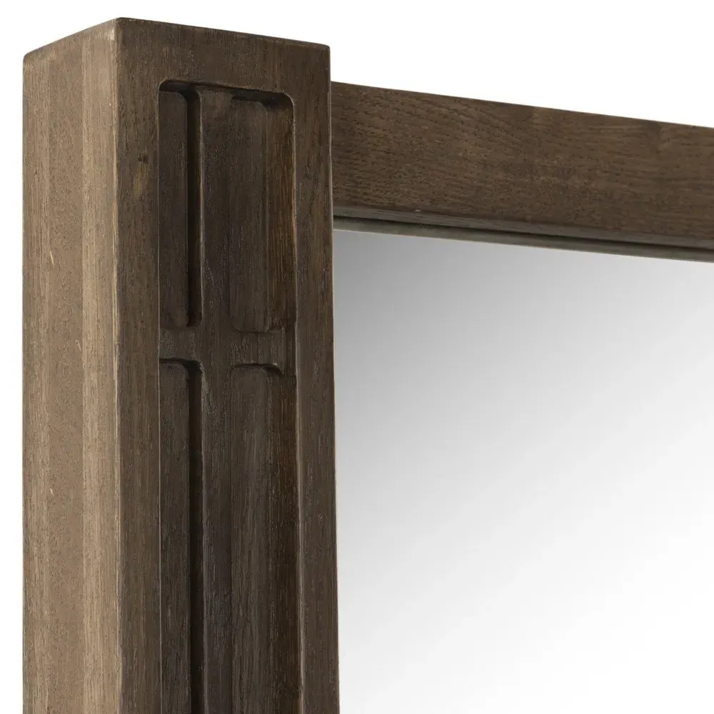 Vexel Full Length Floor Mirror - Brown, Oak Wood