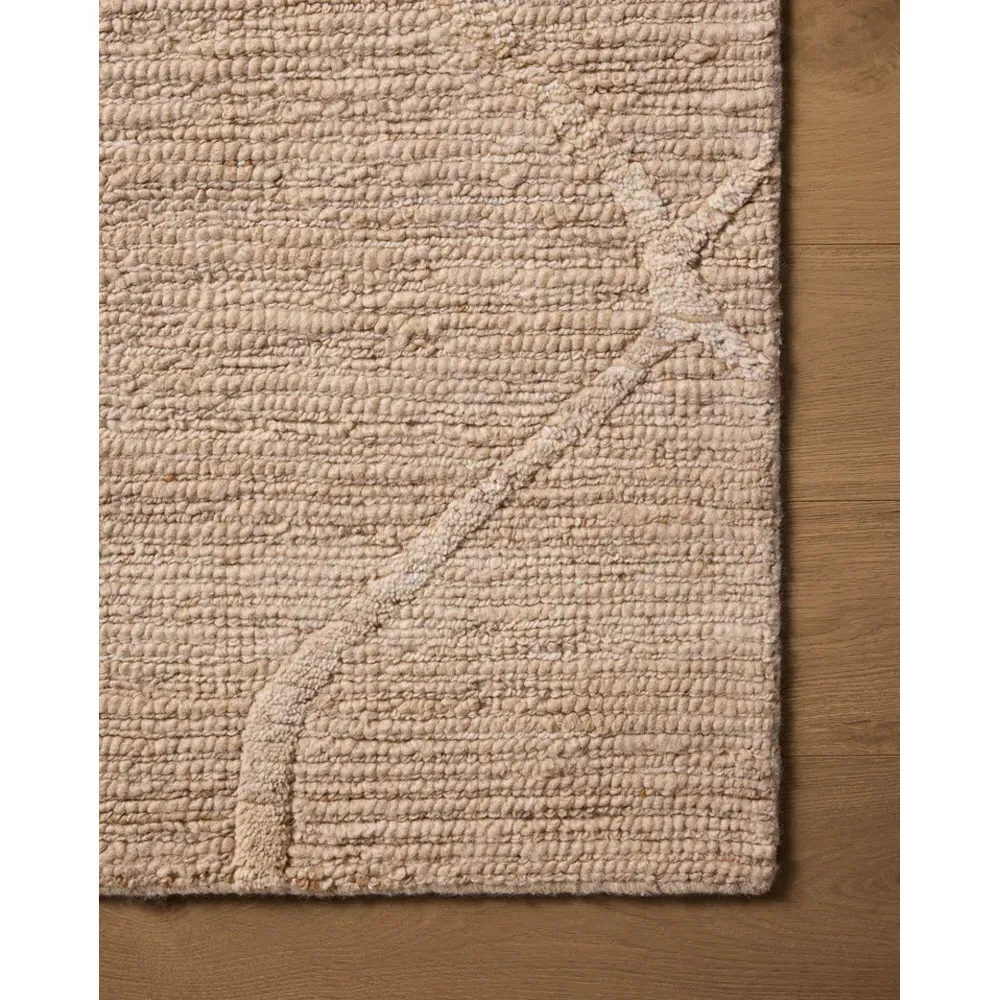 Veylin Sample Textured Solid Rug - Champagne, Wool