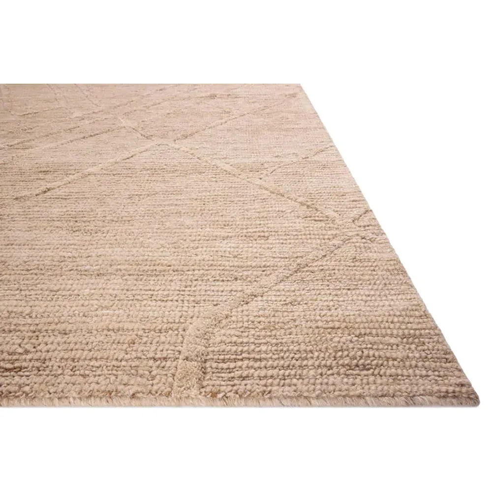 Veylin Sample Textured Solid Rug - Champagne, Wool