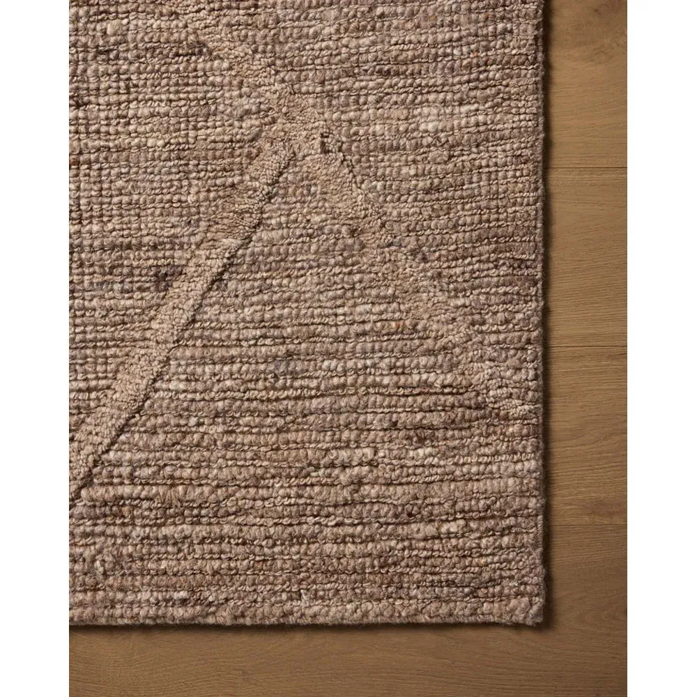 Veylin Sample Textured Solid Rug - Mocha, Wool