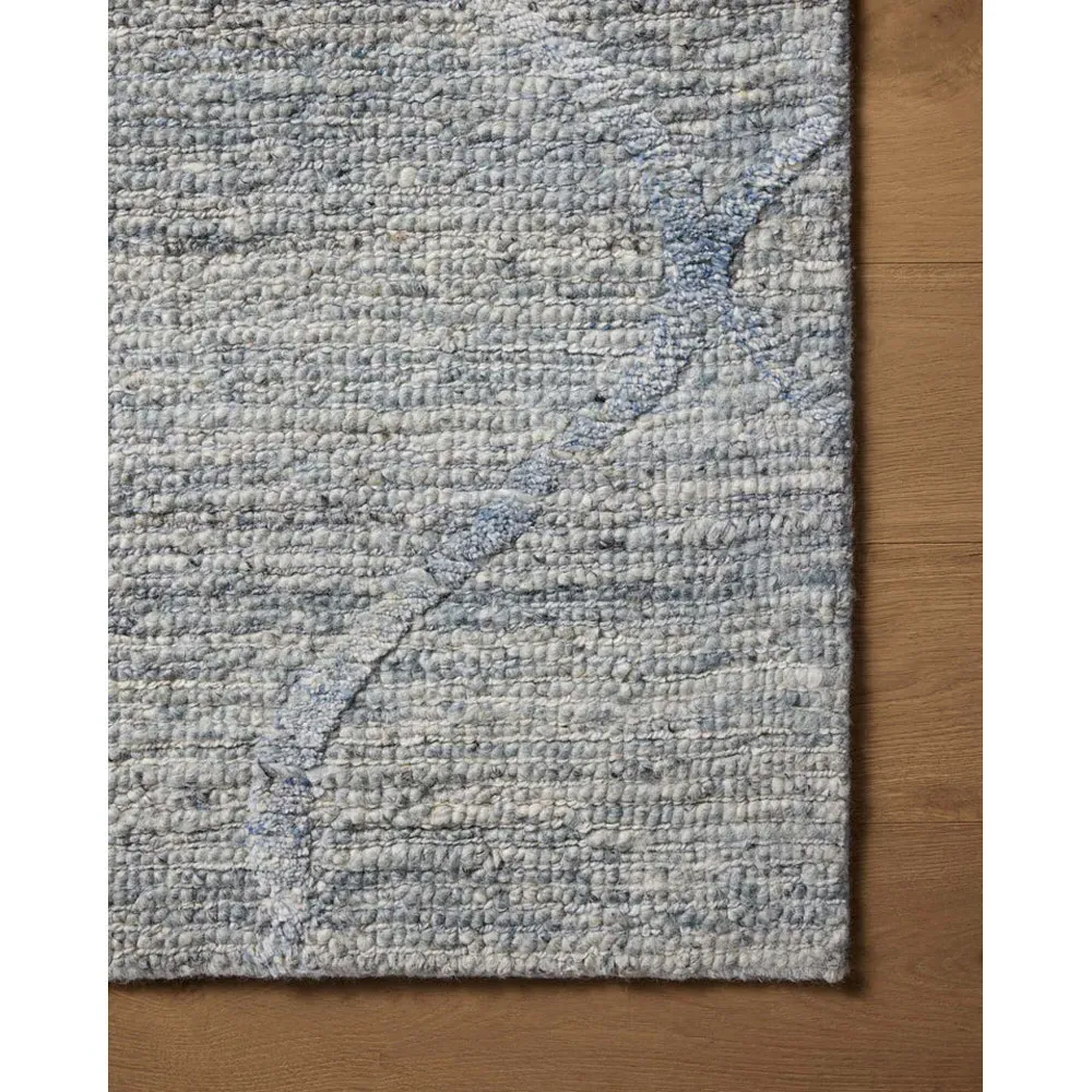 Veylin Sample Textured Solid Rug - Sky, Wool