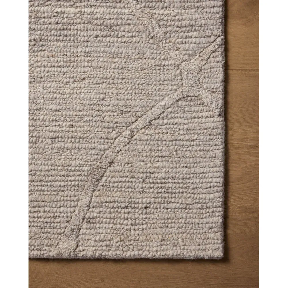 Veylin Sample Textured Solid Rug - Stone, Wool