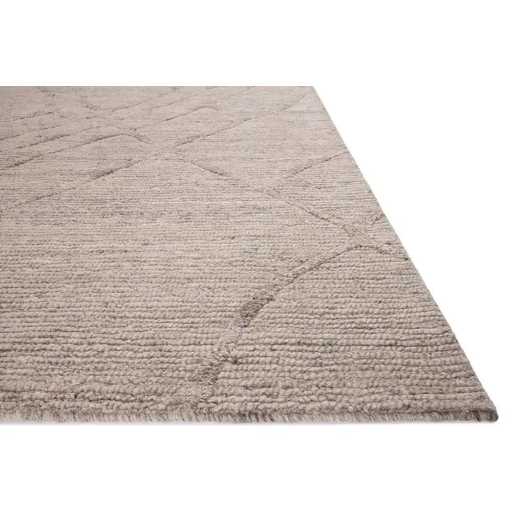 Veylin Sample Textured Solid Rug - Stone, Wool