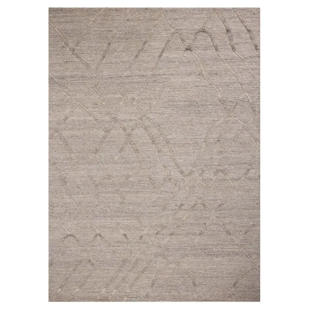 Veylin Sample Textured Solid Rug - Stone, Wool