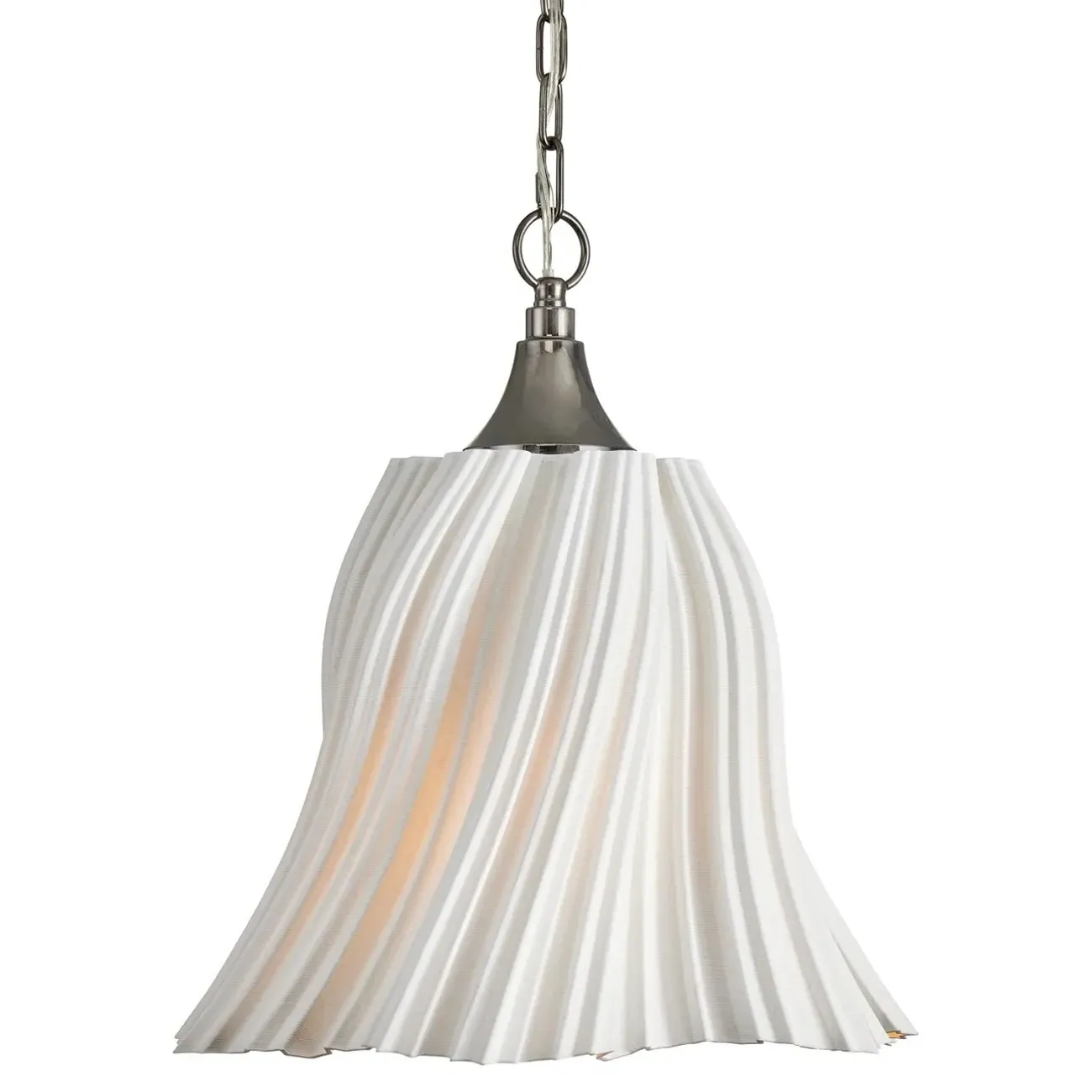 Vian Coastal Beach Single Pendant - White, Porcelain