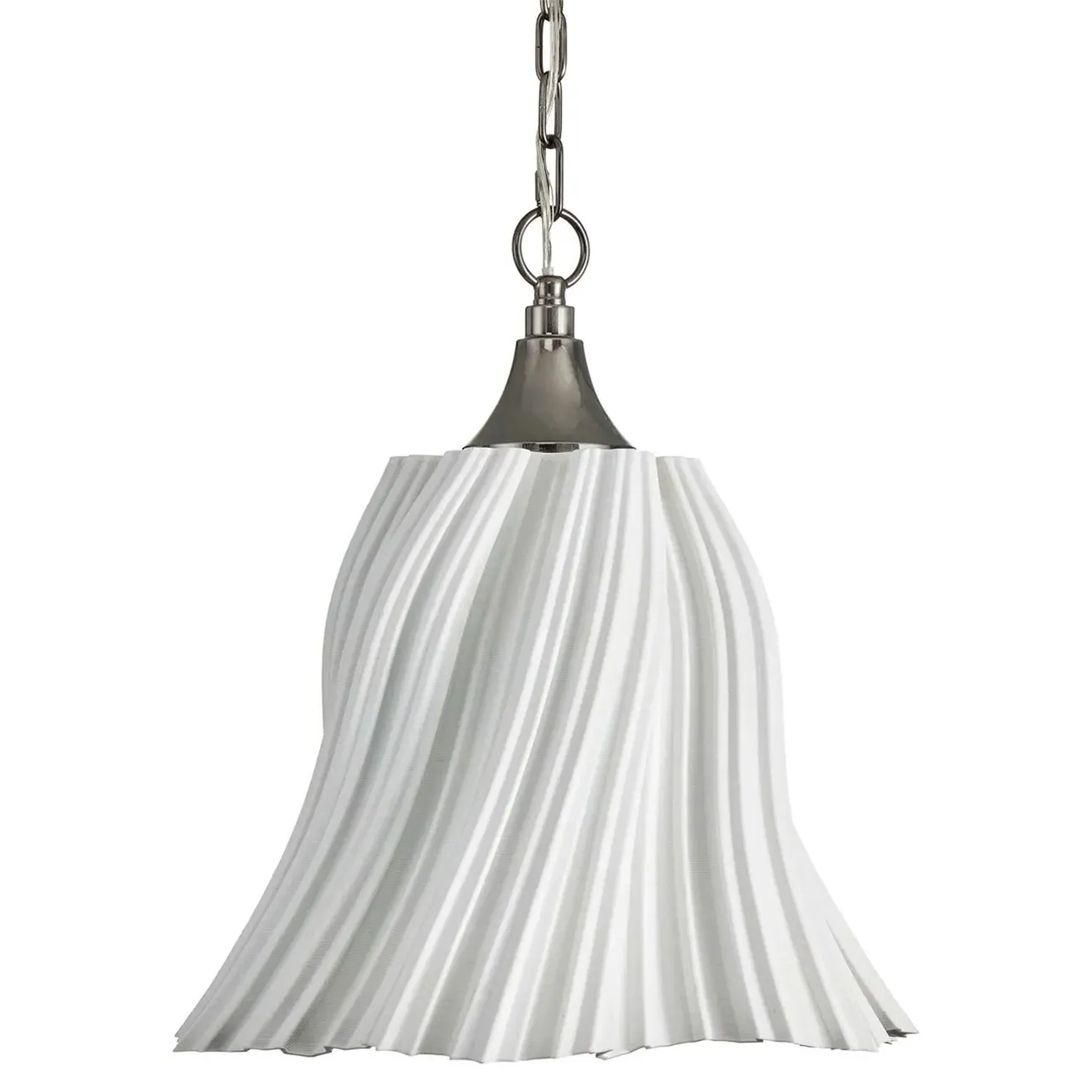 Vian Coastal Beach Single Pendant - White, Porcelain
