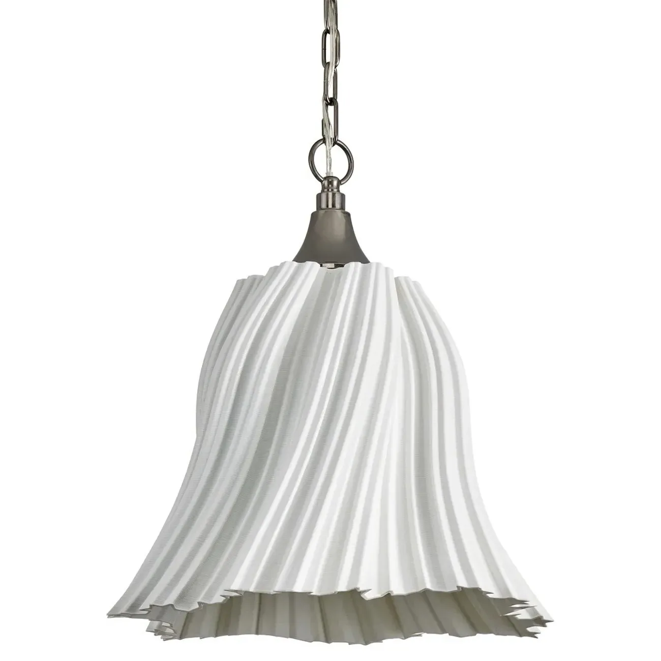 Vian Coastal Beach Single Pendant - White, Porcelain