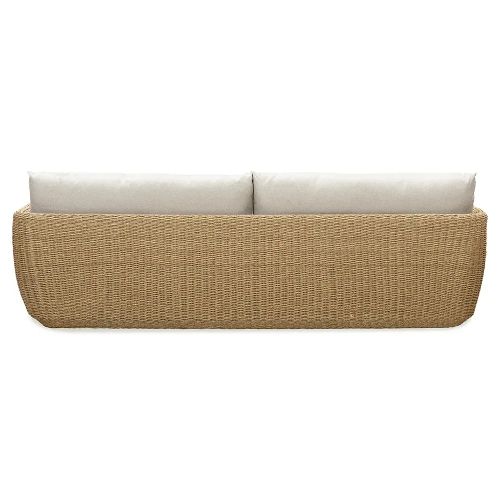 Viana 93" Outdoor Sofa - Beige, Natural Wicker