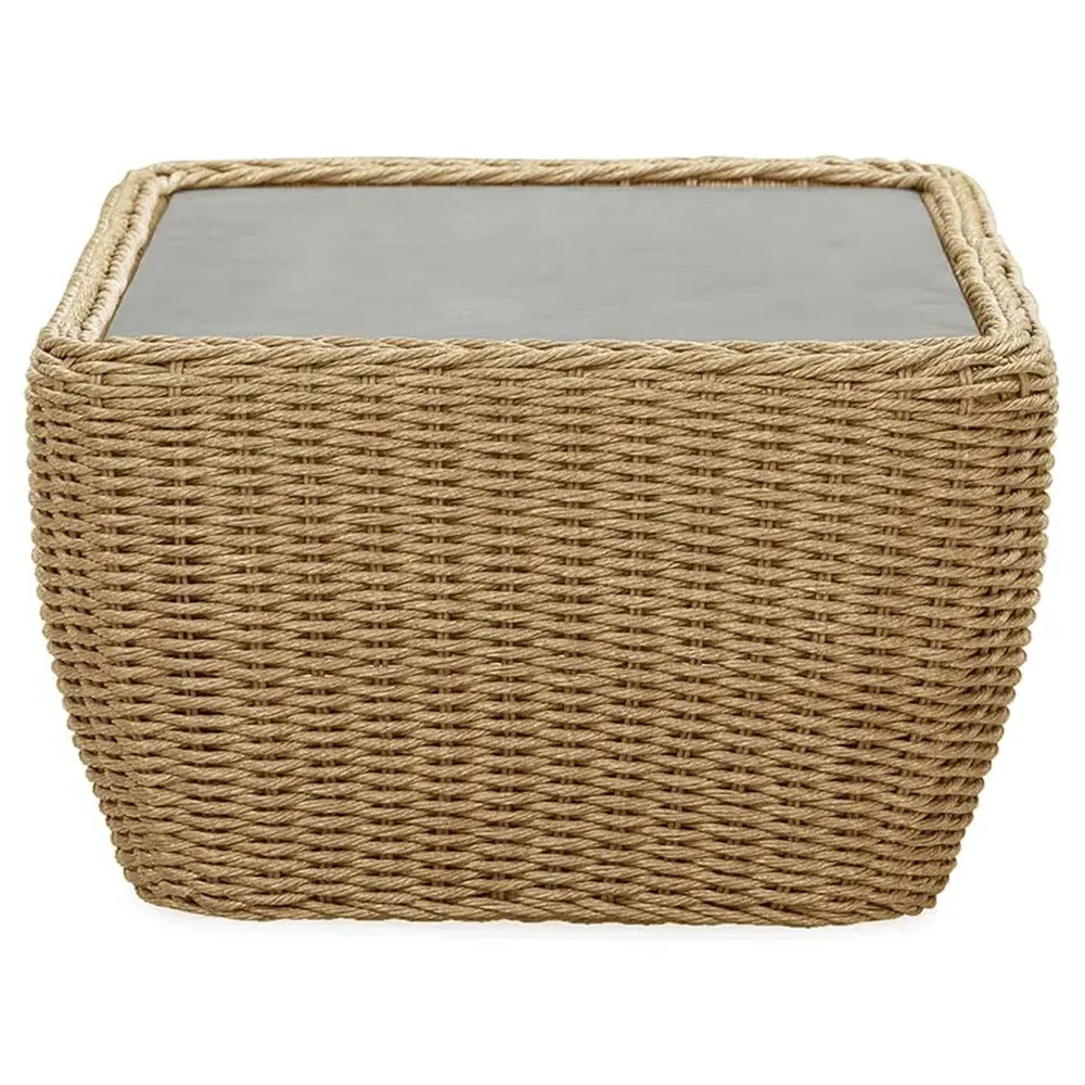Viana Outdoor Coffee Table - Natural Wicker