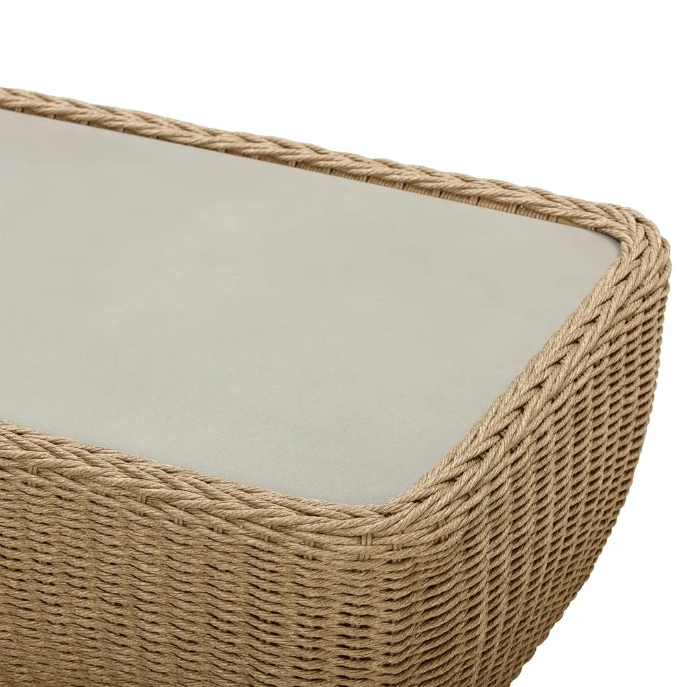 Viana Outdoor Coffee Table - Natural Wicker