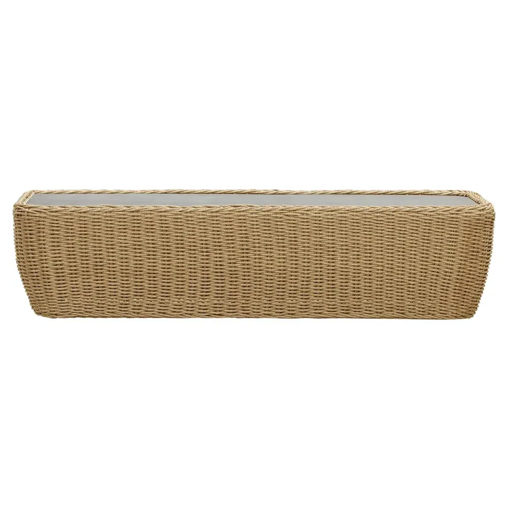 Viana Outdoor Coffee Table - Natural Wicker image