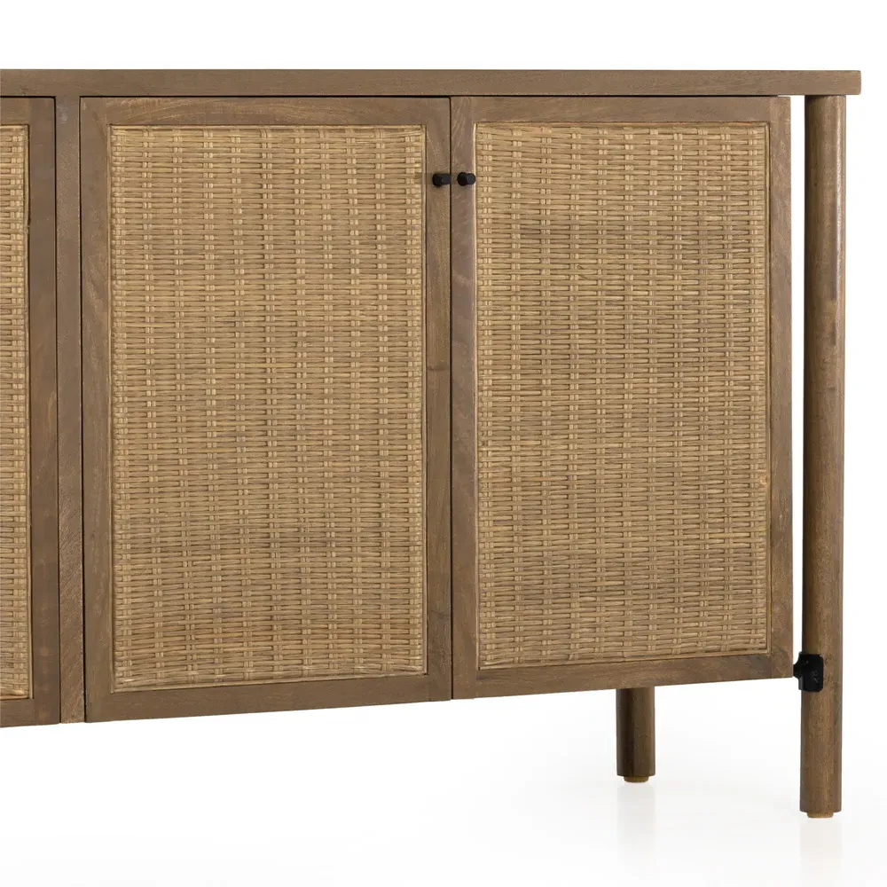 Vicky 4 Door Sideboard - Brown, Mango Wood