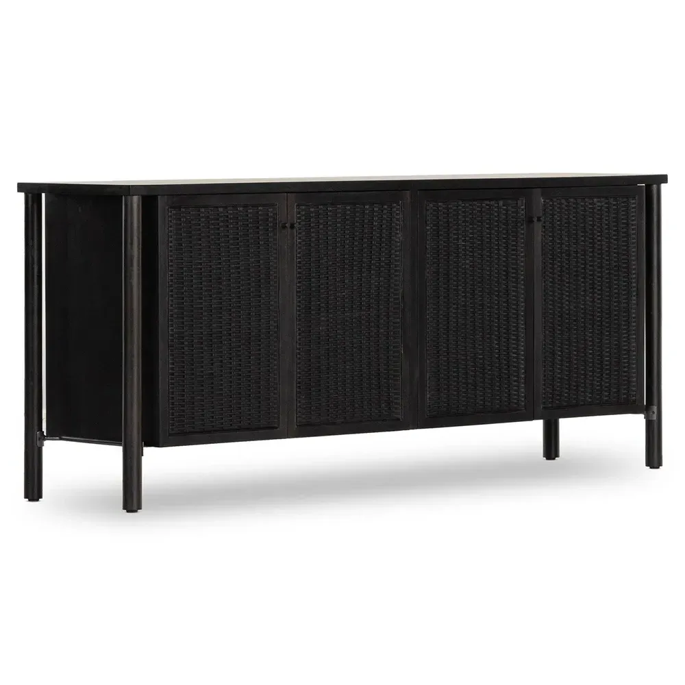 Vicky Sideboard - Black Wash, Mango Wood
