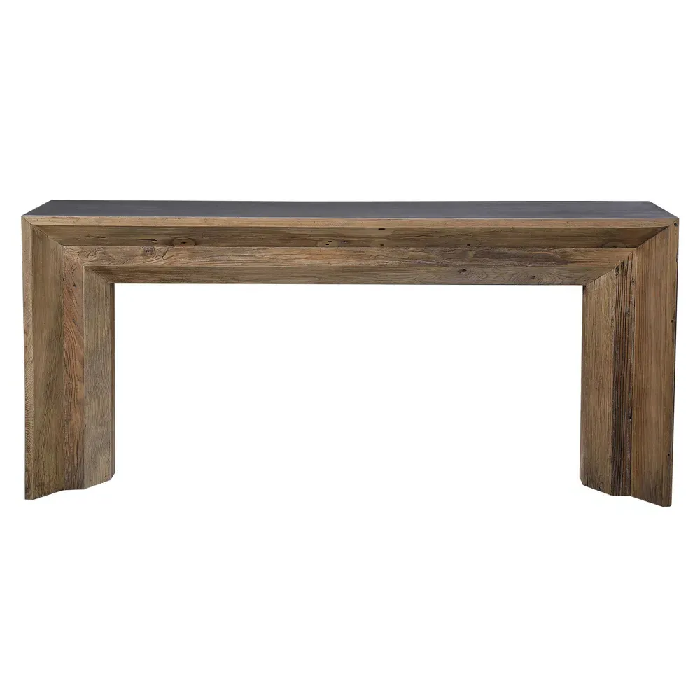 Victor Console Table - Brown, Reclaimed Wood image