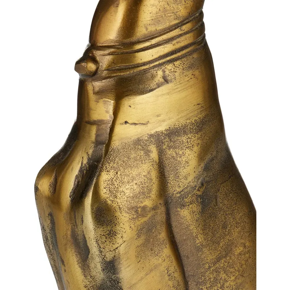 Victor Greyhound Accent Table - Antique Brass, Metal