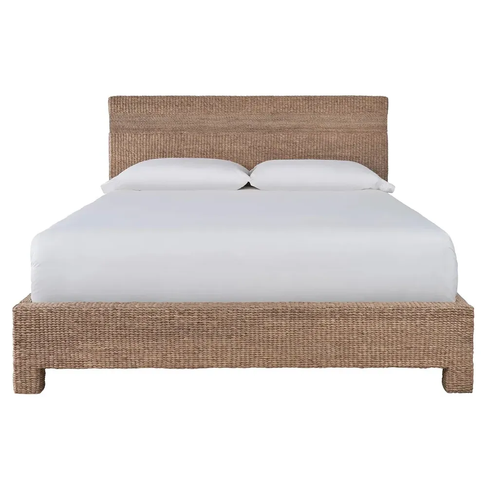 Victor King Size Bed Frame - Brown, Woven Hyacinth