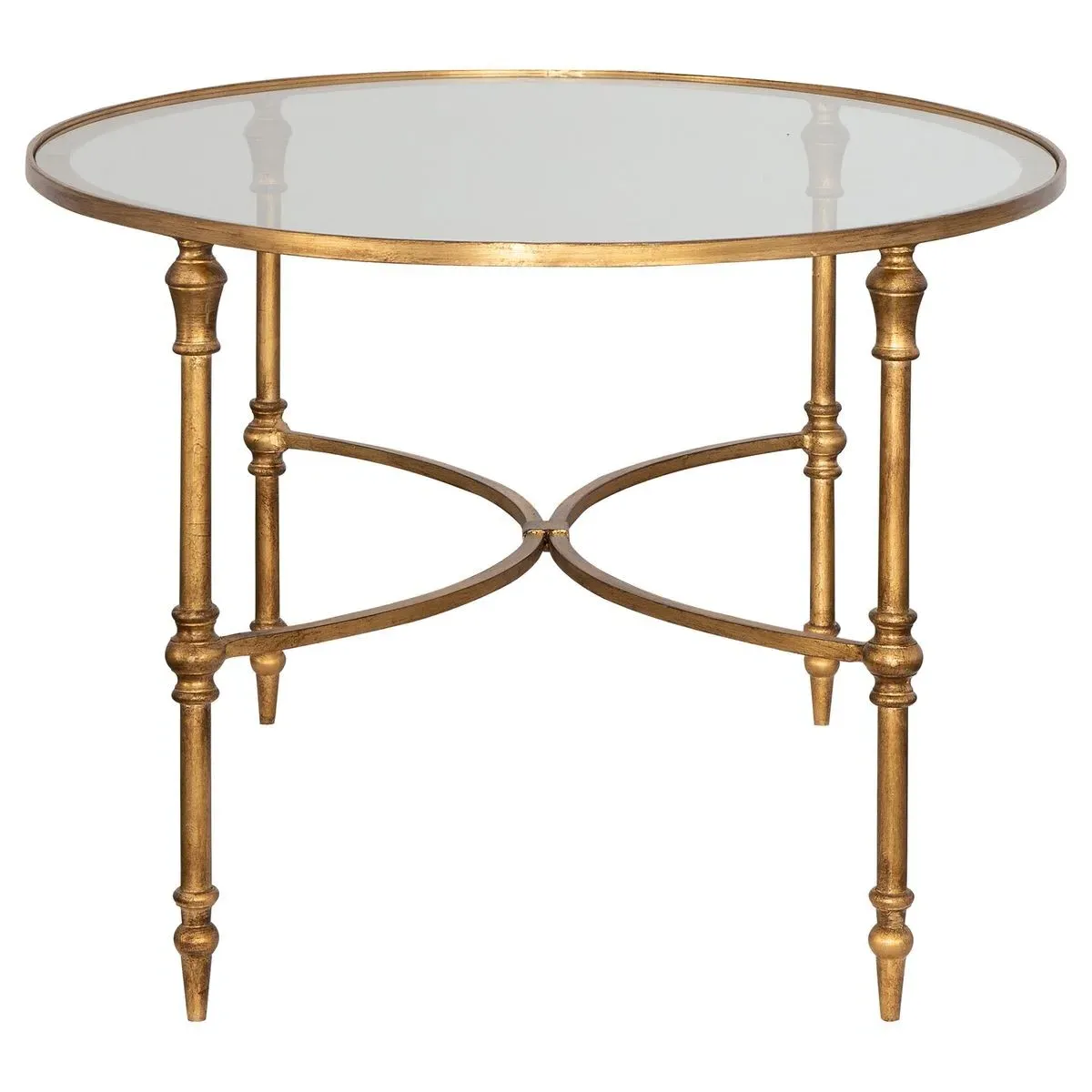 Victoria Oval Coffee Table - Gold, Glass