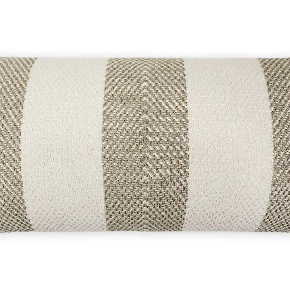 Vida Striped Indoor Outdoor Lumbar Pillow - Beige, Polyester