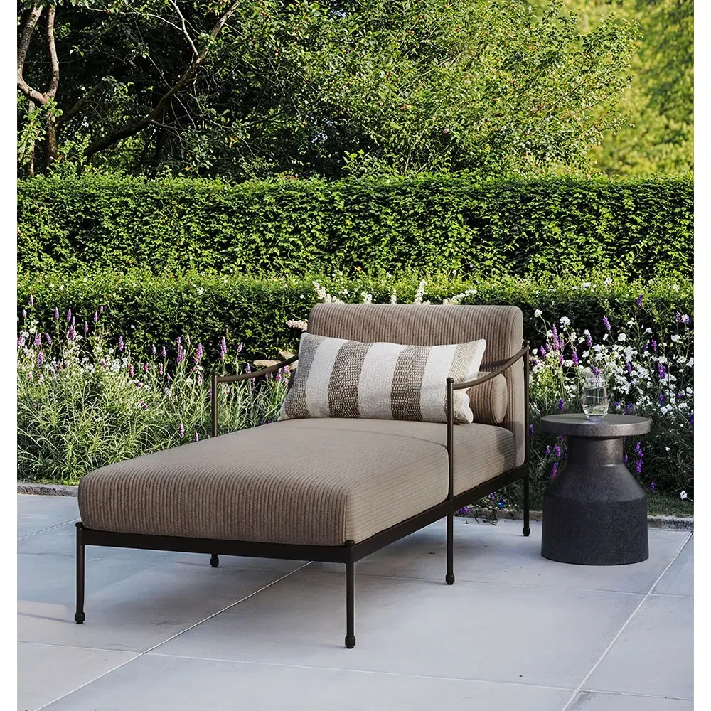 Vida Striped Indoor Outdoor Lumbar Pillow - Beige, Polyester