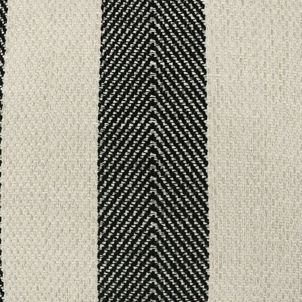 Vida Striped Indoor Outdoor Throw Pillow - Black, Polyester