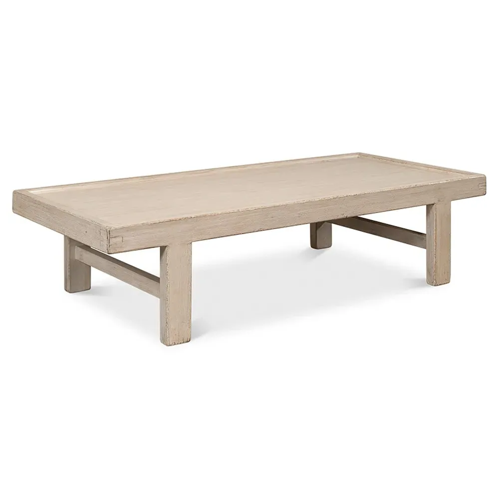 Viel Rectangular Coffee Table - Grey, Pine Wood