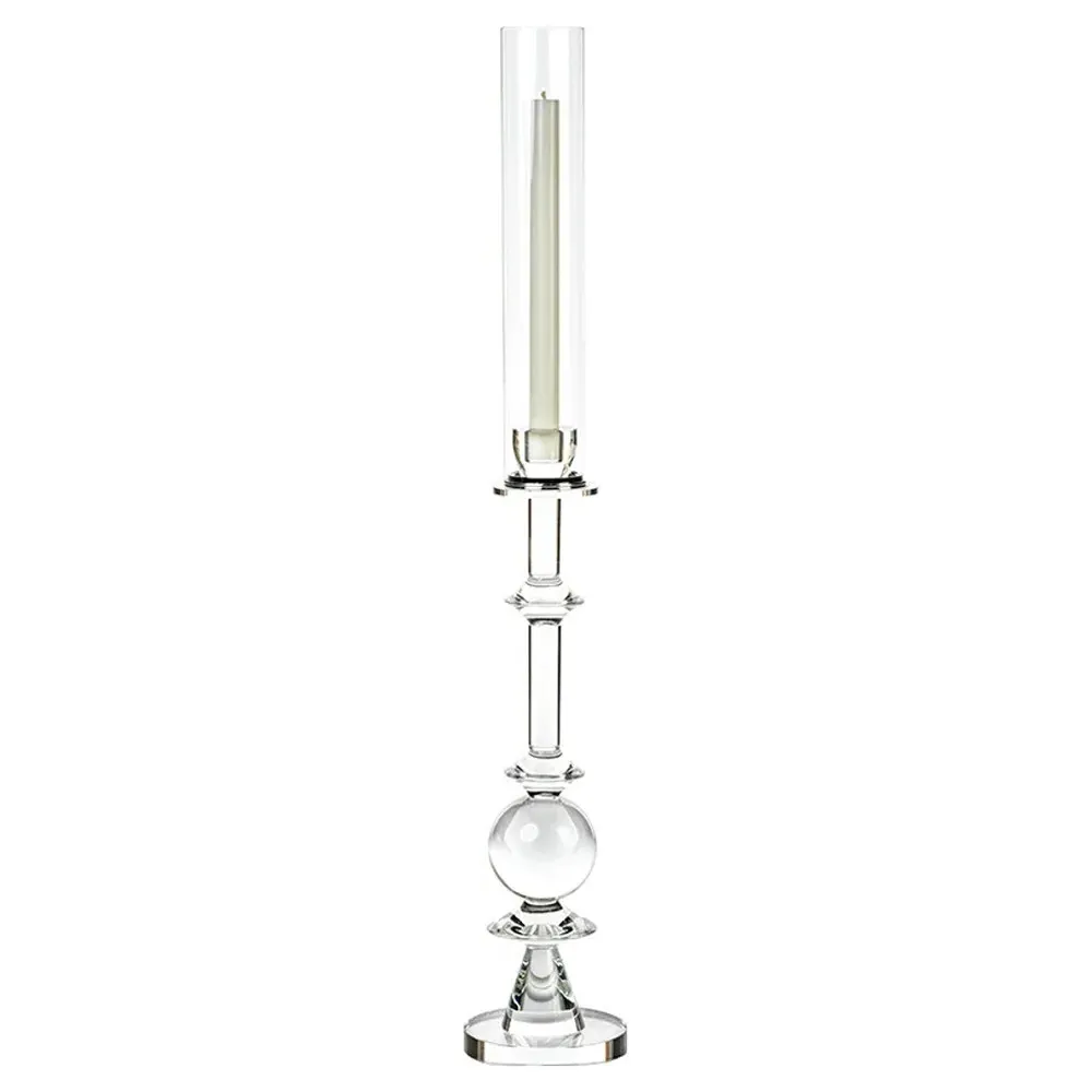 Viela Large Candleholder - Clear, Crystal Glass