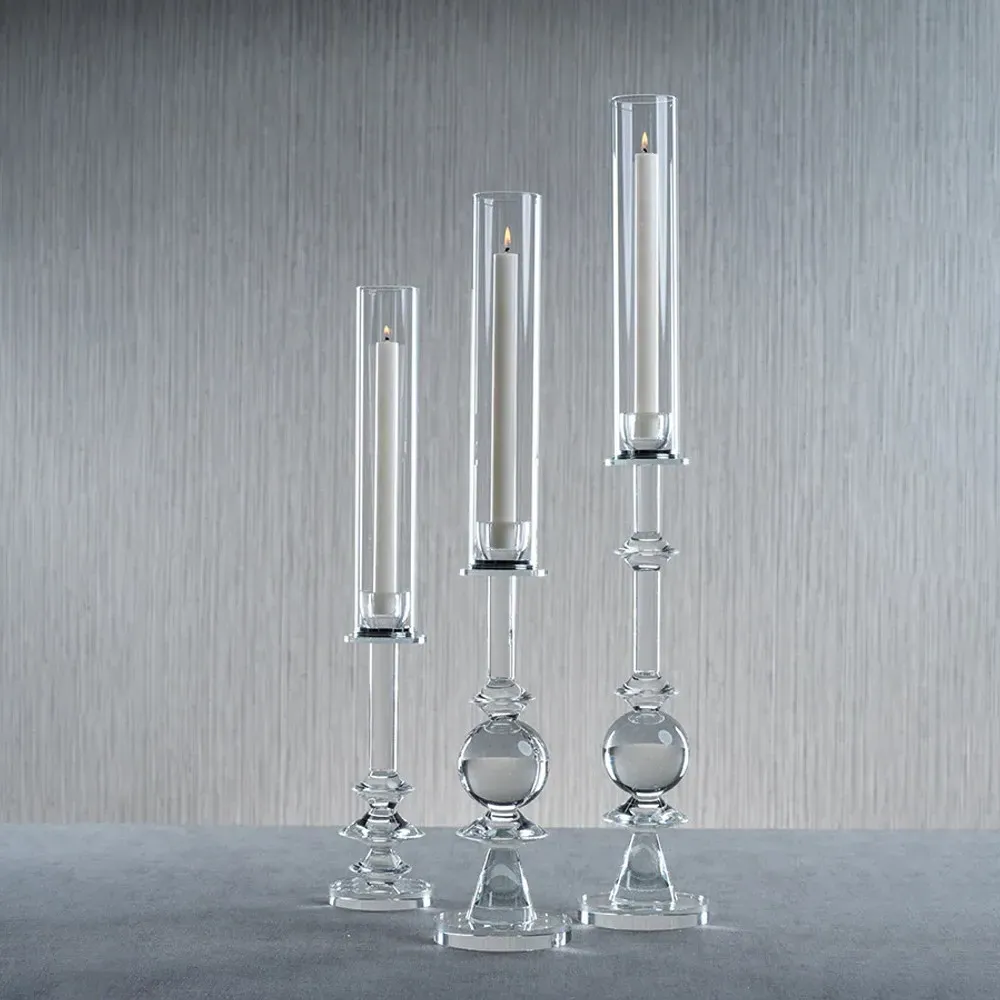 Viela Medium Candleholder - Clear, Crystal Glass