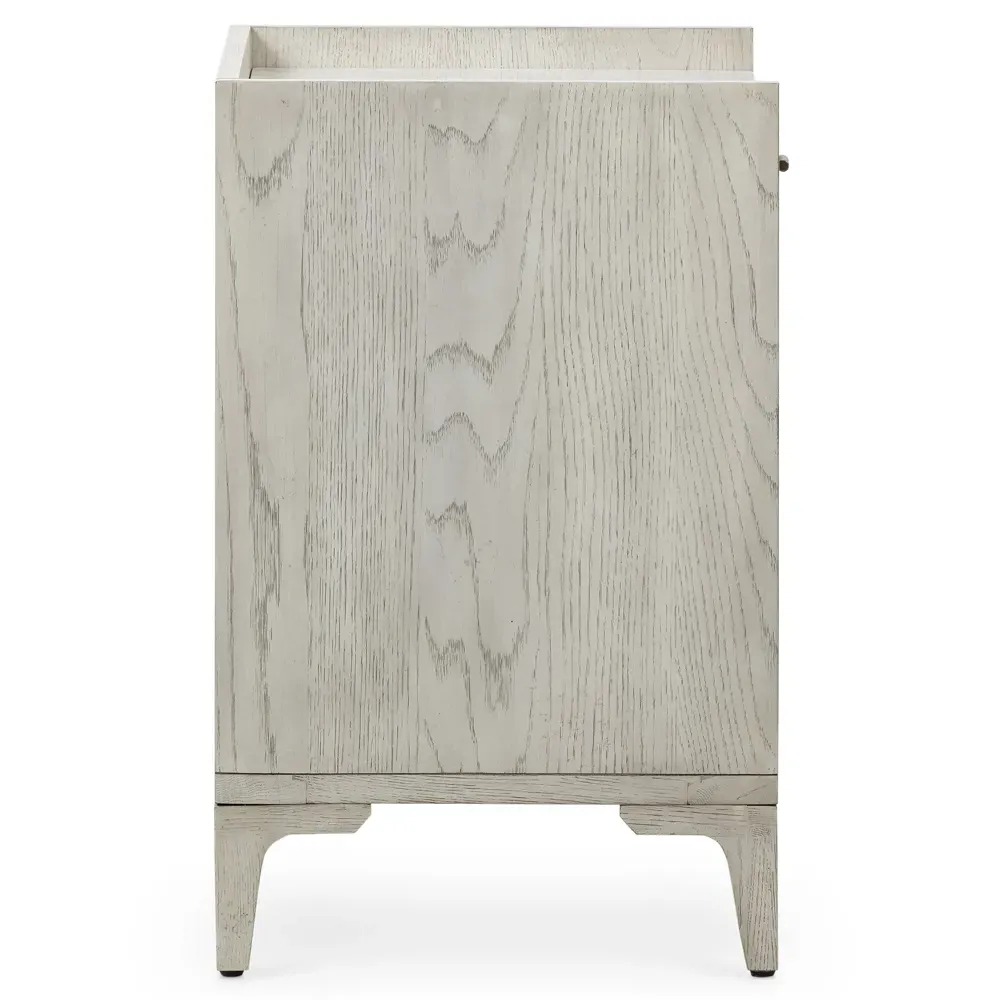 Vienna 1 Drawer Nightstand with Open Shelf - Grey, Wood
