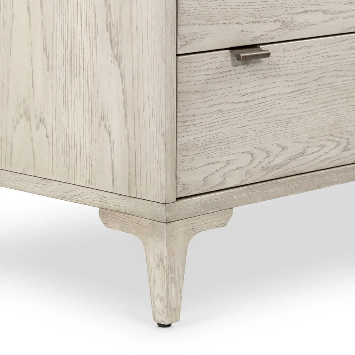 Vienna 5 Drawer Tall Chest Dresser - Beige, Oak