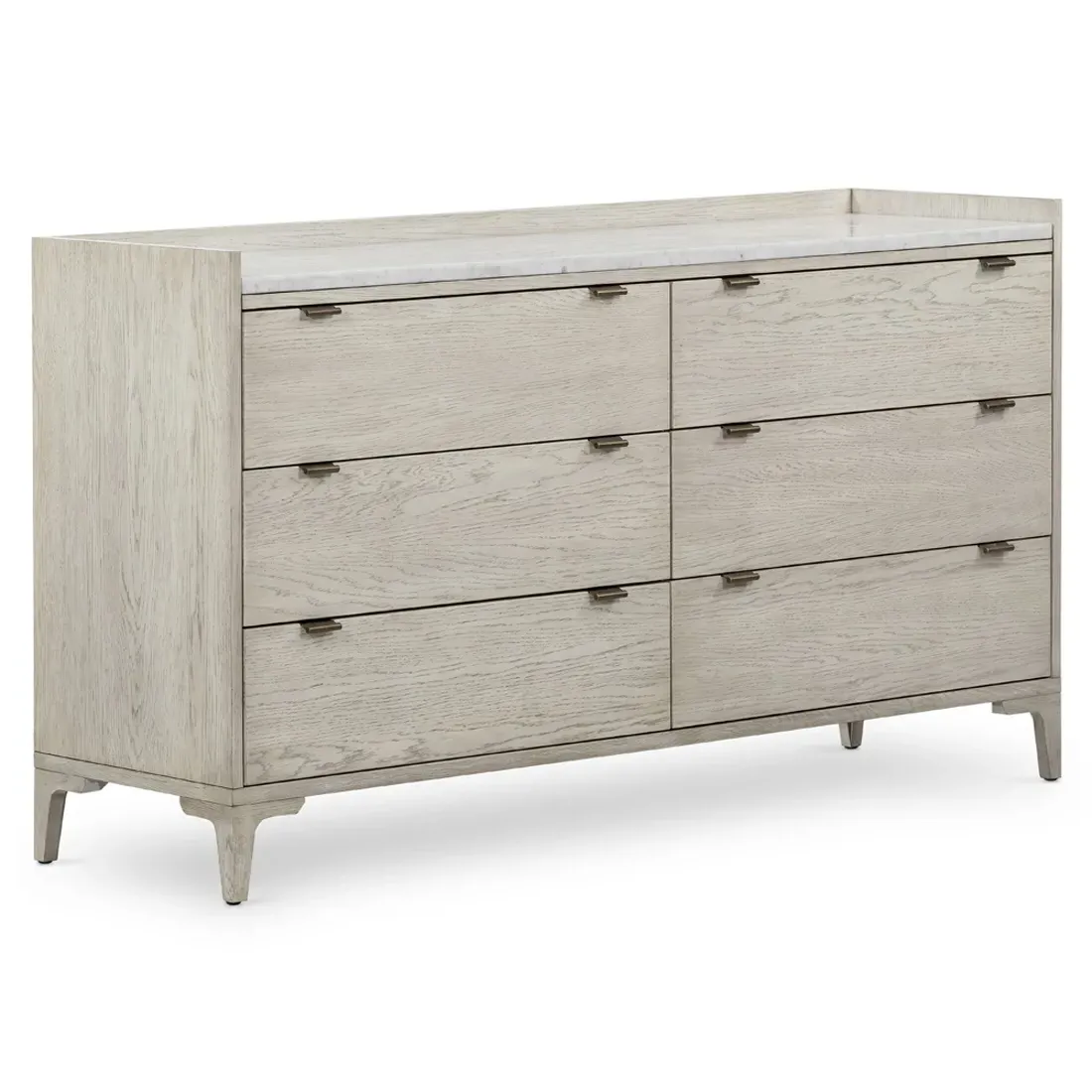 Vienna 6 Drawer Double Dresser - Beige, Oak