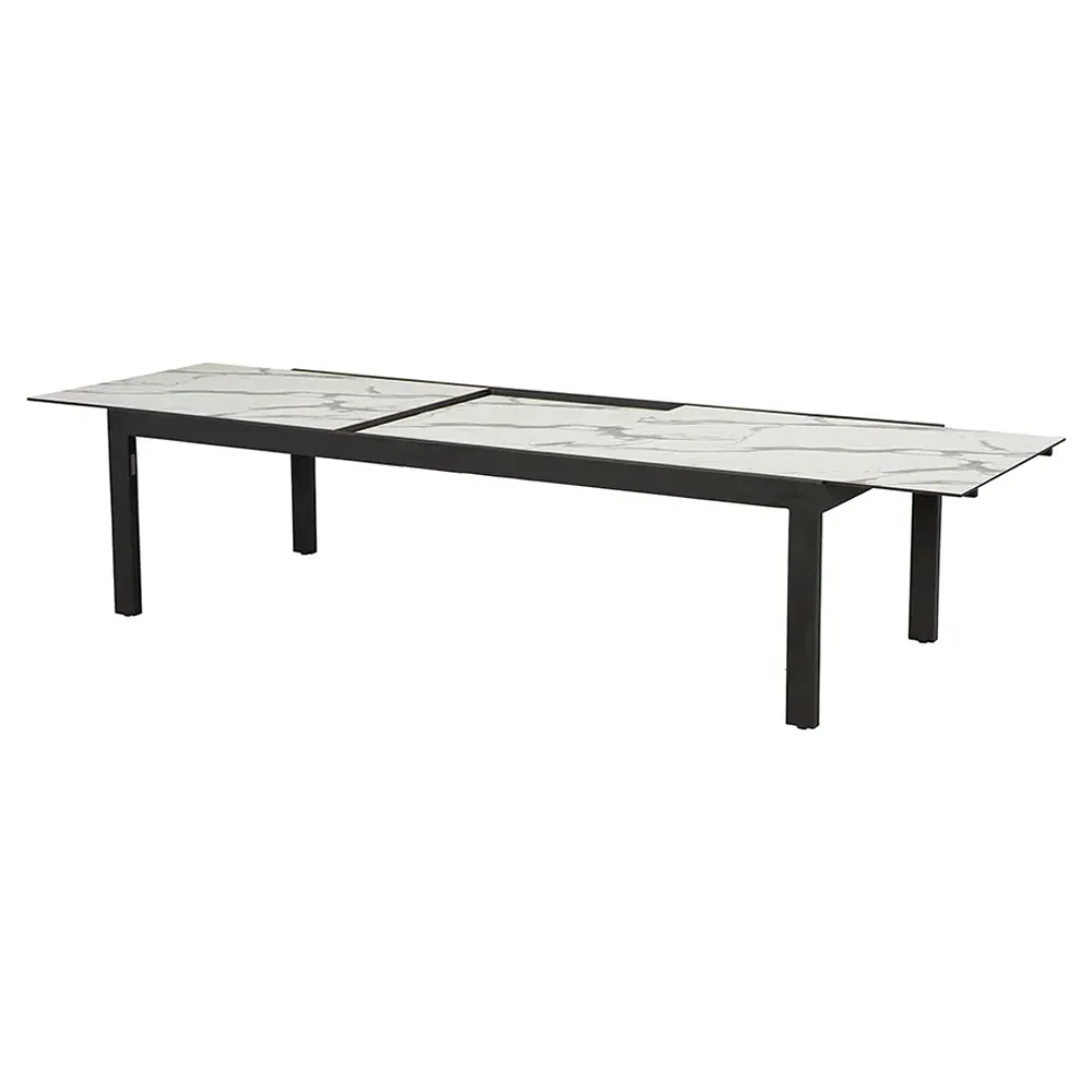 Vill Extendable Outdoor Dining Table - White, Stone