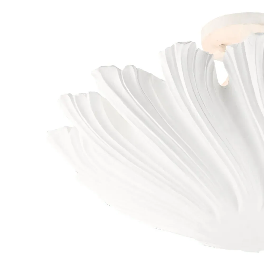 Vilma Bell Semi-Flush Mount - White, Iron