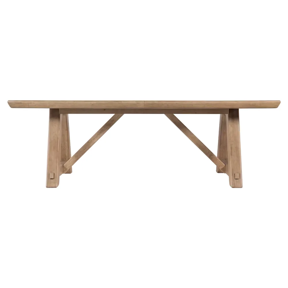 Vince Extendable Rectangular Dining Table - Brown, Wood