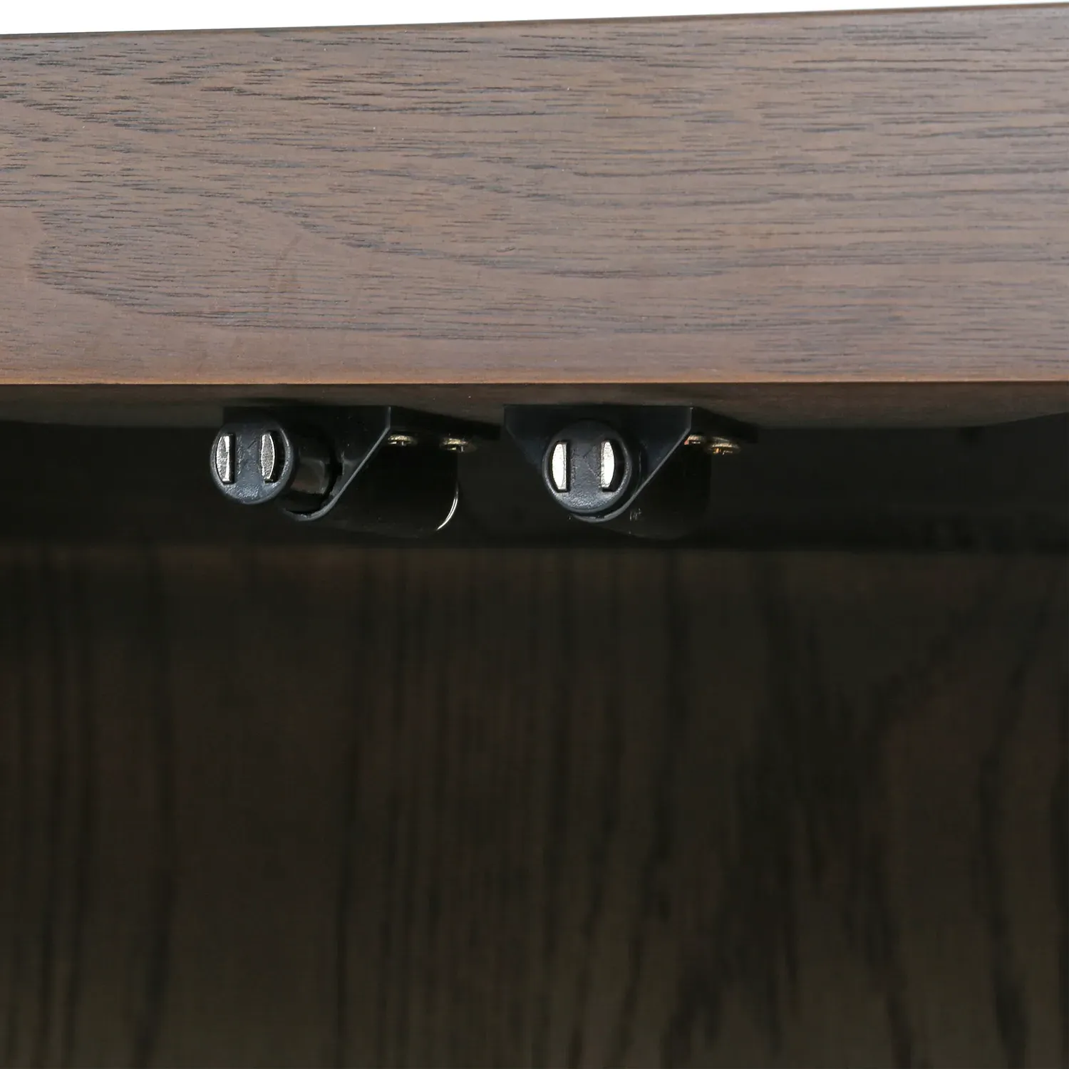 Vince Sideboard with Faceted Panels - Antique Gold, Walnut