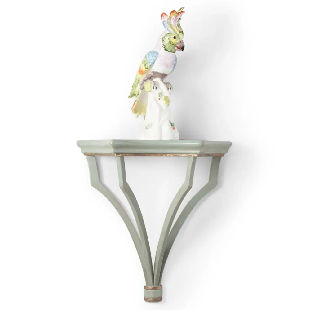 Vincent French Country Large Wall Shelf - Pompeian Green, Wood image