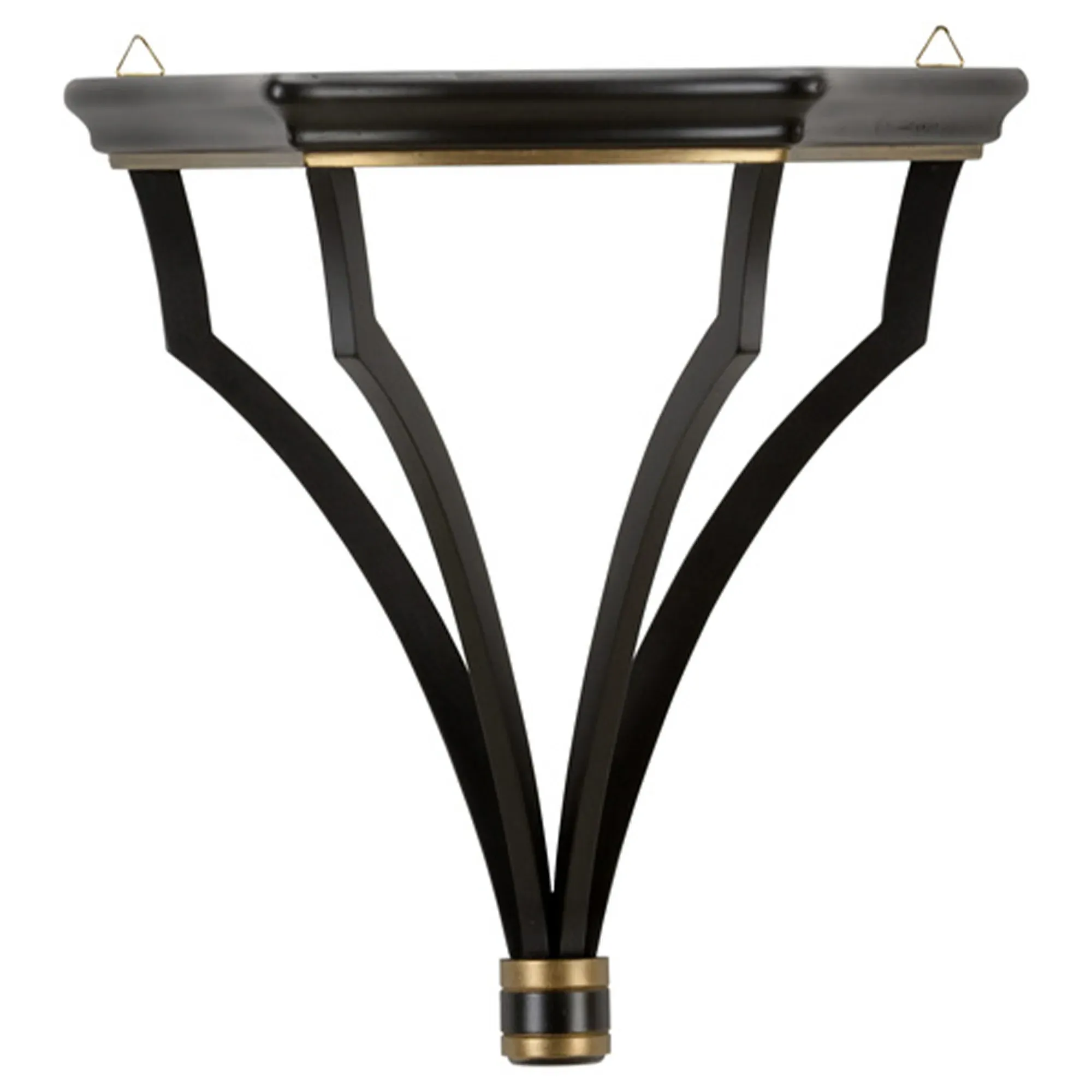 Vincent French Large Wall Bracket Shelf - Black, Wood