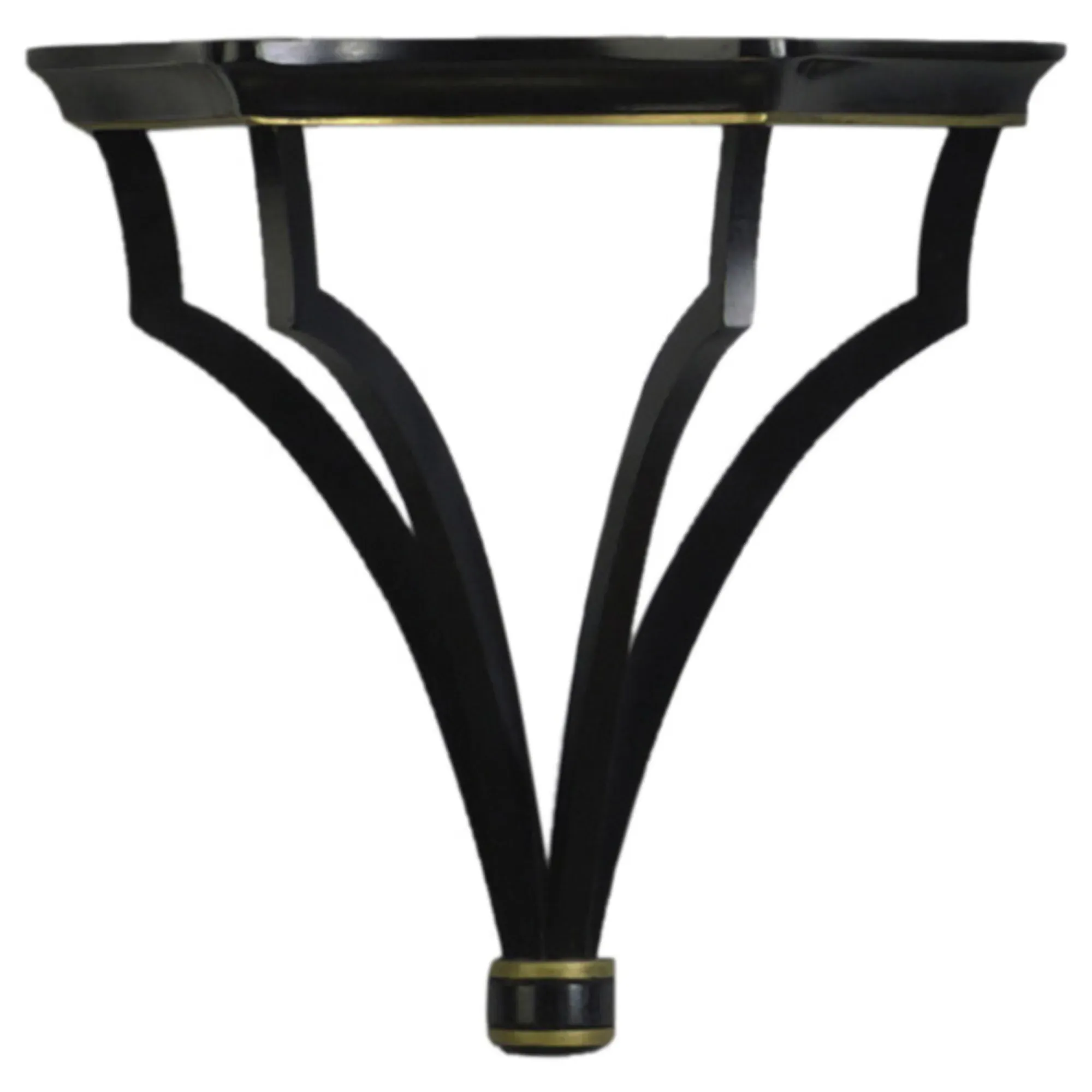 Vincent French Medium Wall Bracket Shelf - Black, Wood image