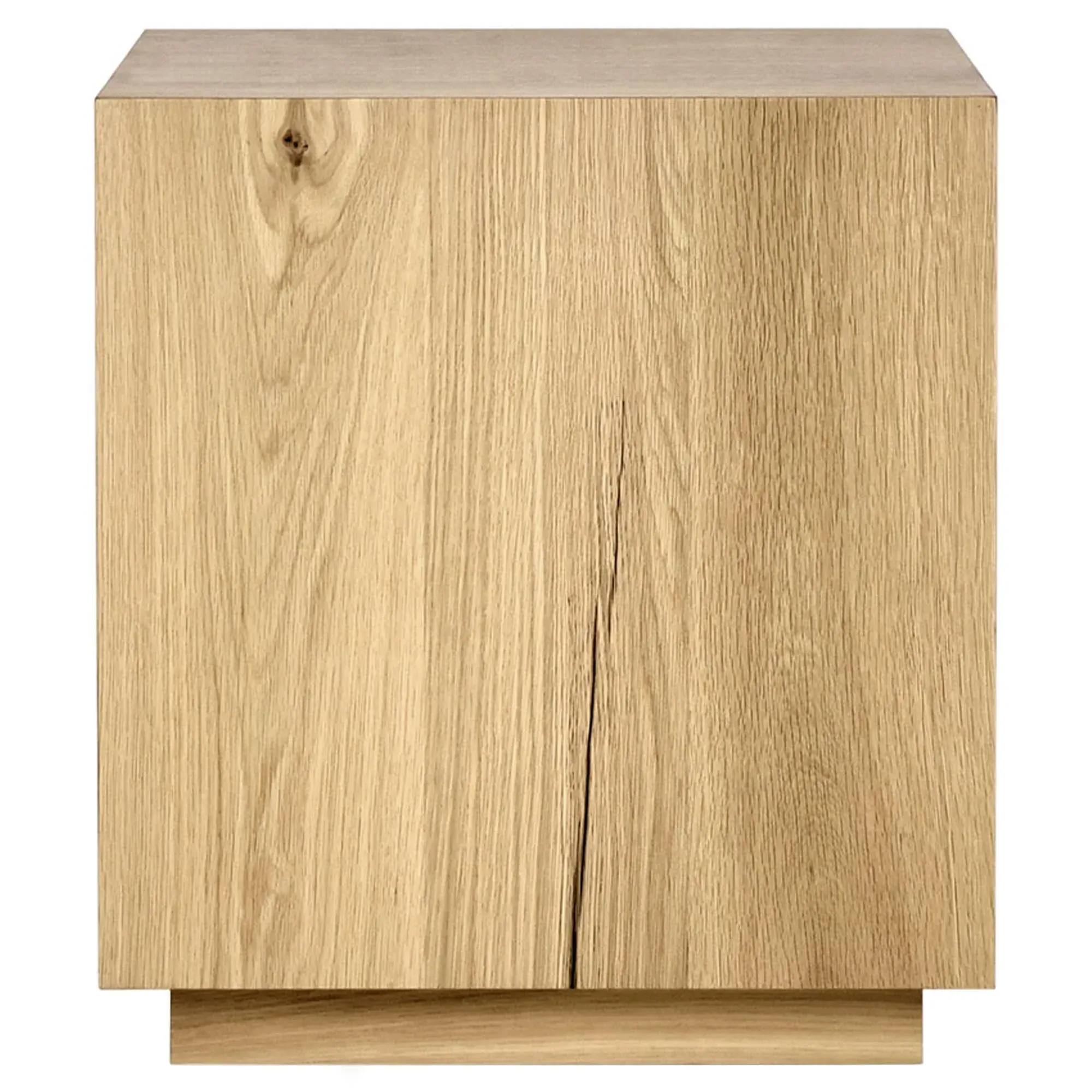 Vincent Square Block End Table - Natural Brown, Oak image
