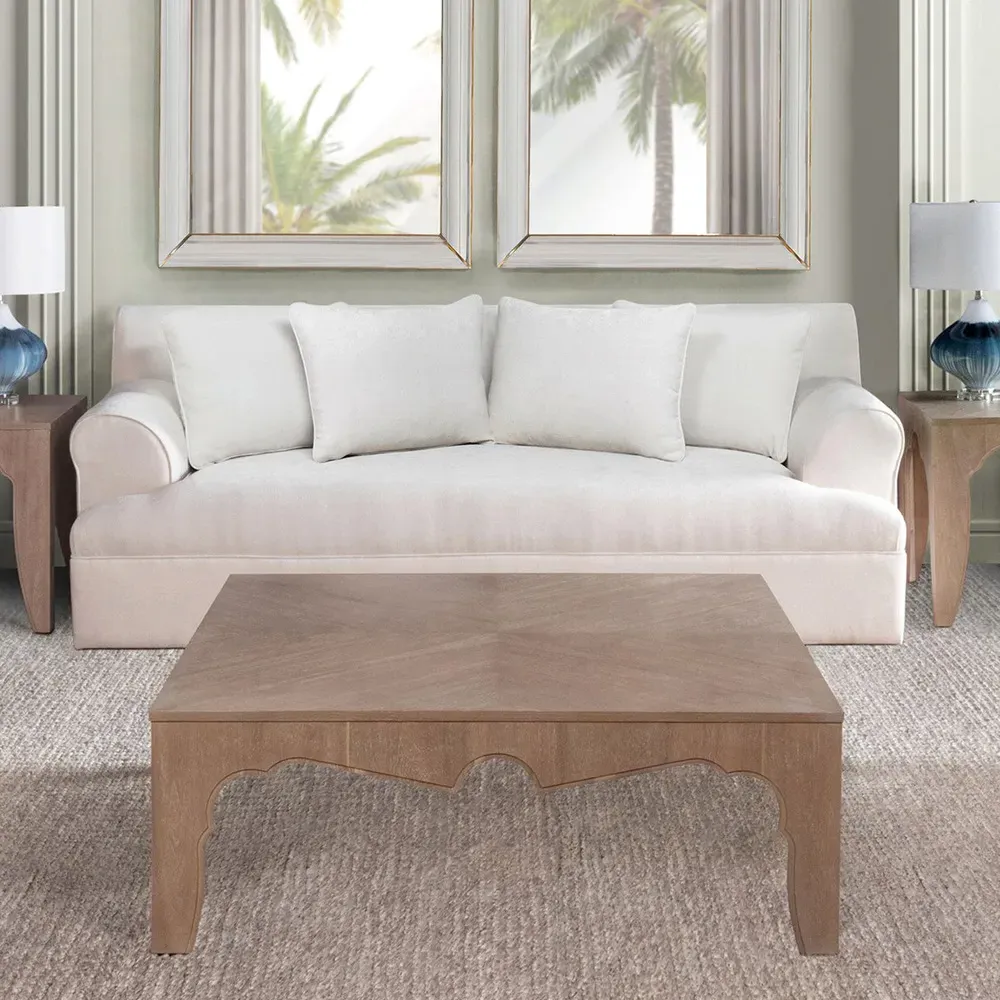 Vincent Square Coffee Table - Driftwood, Acacia Wood