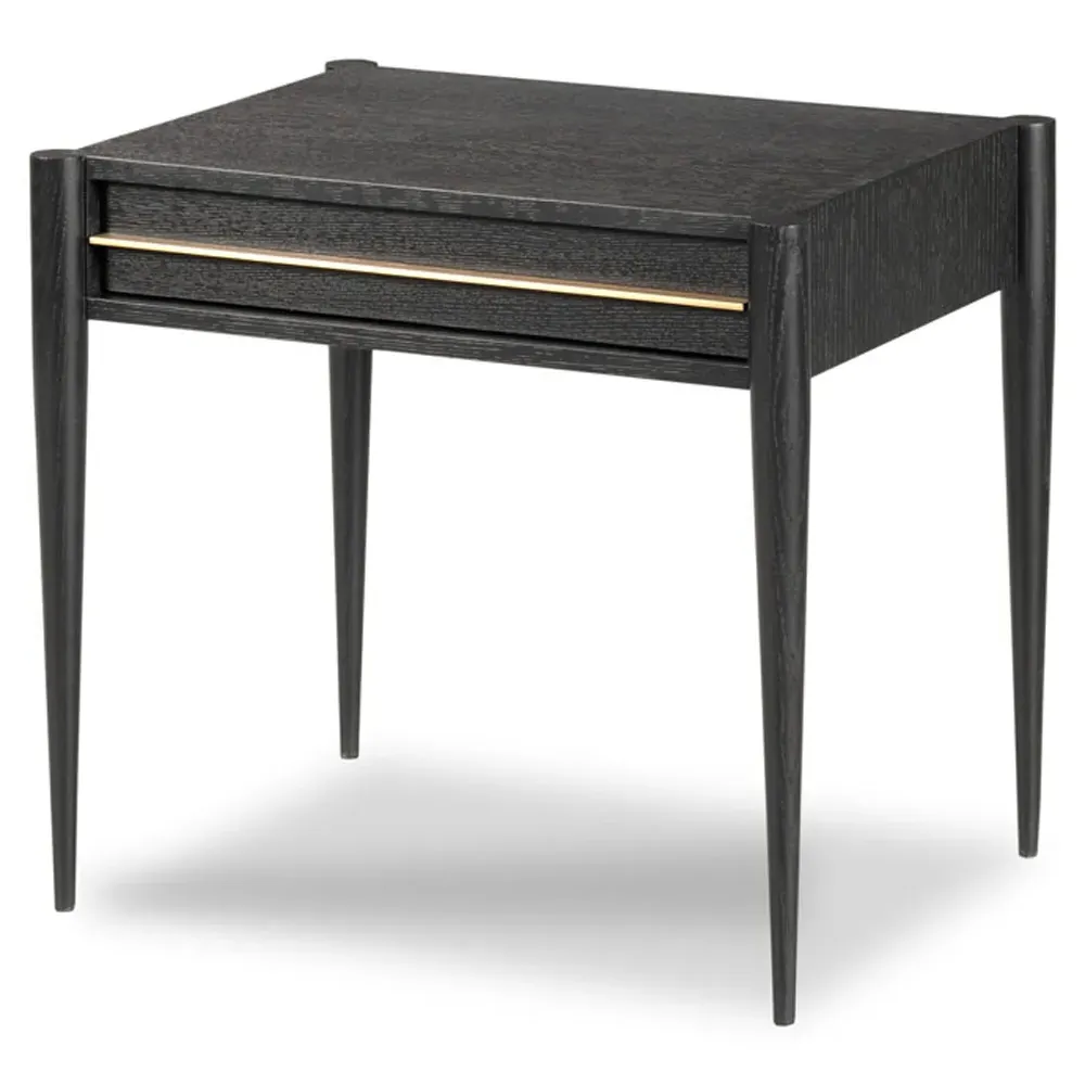Vinings Rectangular Side Table - Black, Oak
