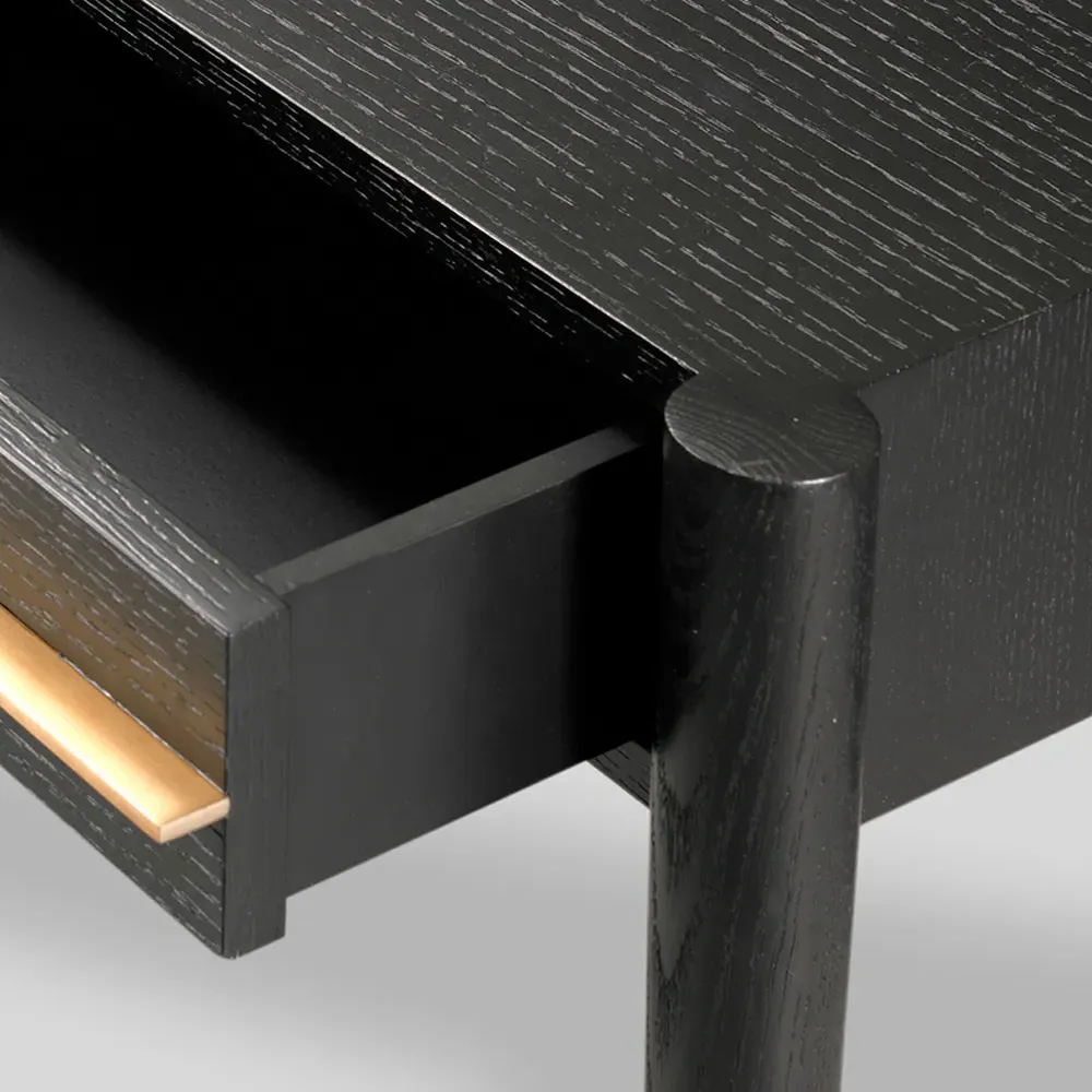 Vinings Rectangular Side Table - Black, Oak