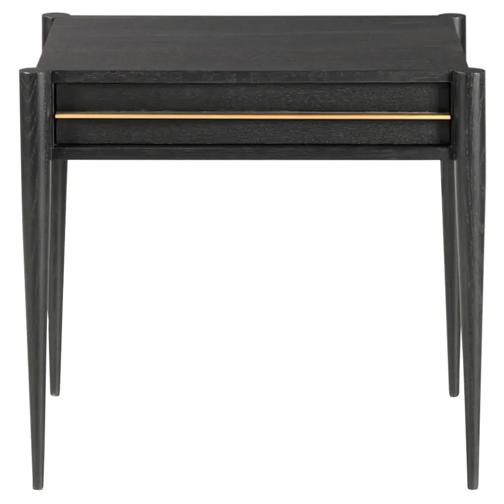 Vinings Rectangular Side Table - Black, Oak