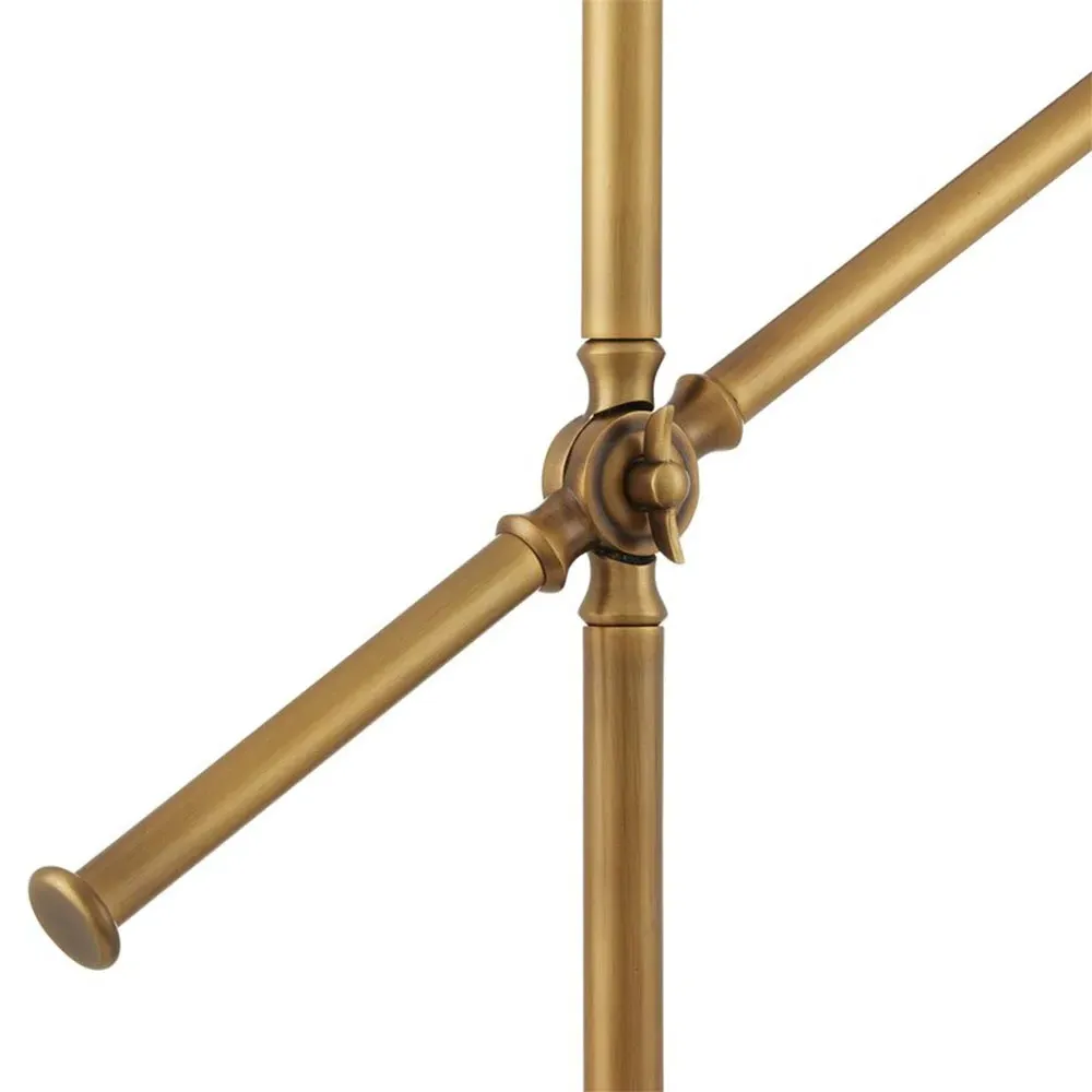 Vinnie Mid Century Adjustable Task Lamp - Antique Brass, Wrought Iron