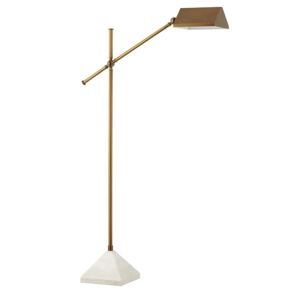 Vinnie Mid Century Adjustable Task Lamp - Antique Brass, Wrought Iron