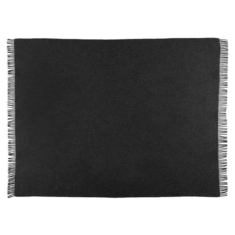 Virdis Throw Blanket - Dark Grey, Wool