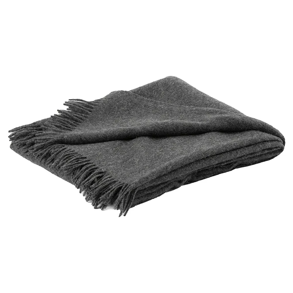 Virdis Throw Blanket - Dark Grey, Wool image