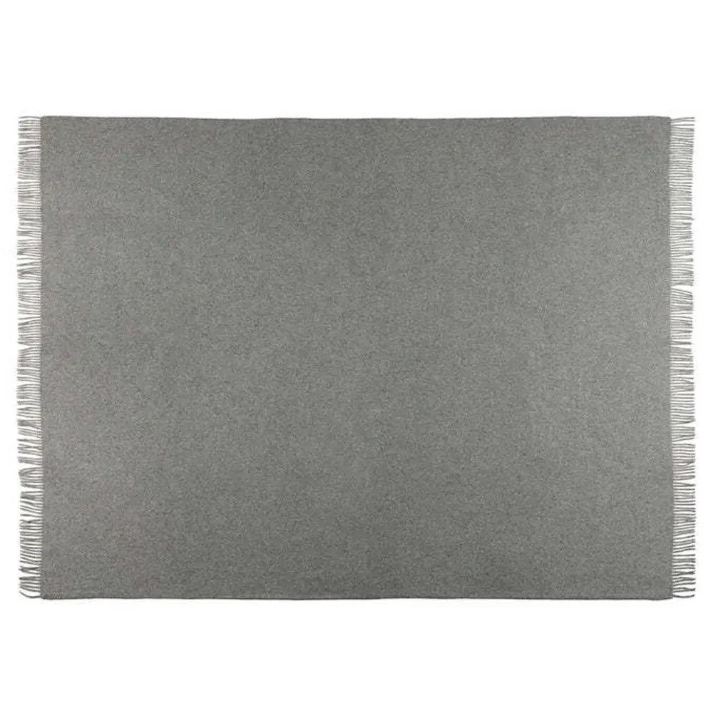 Virdis Throw Blanket - Light Grey, Wool